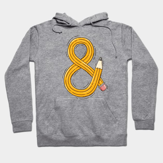 Ampersand. Twisted Pencil Hoodie by Tania Tania